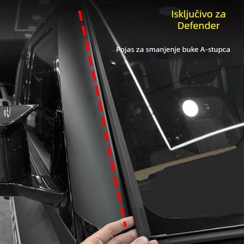 Gumeni brtvni trak za Land Rover Defender – A-stup, smanjenje buke, zvučna izolacija vjetrobrana, zaštita od prašine i vode