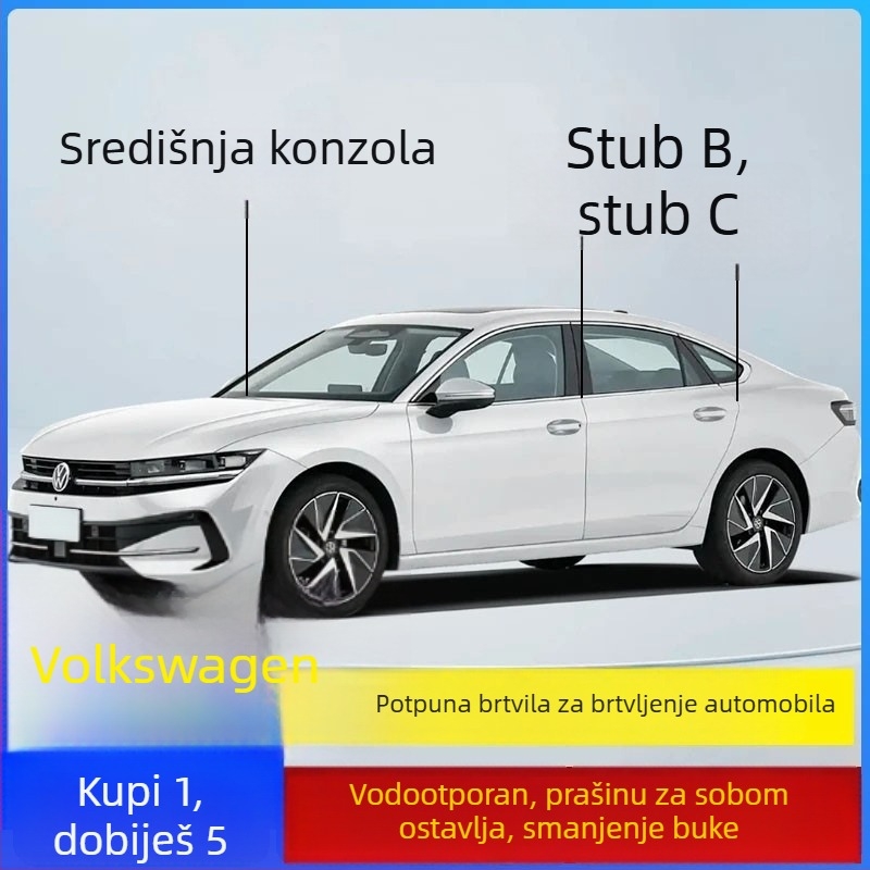 GJ01 Gumeni brtvni trak za Volkswagen – vrata i ploču, debljina 0,2–2 mm, materijal: guma, model: GJ01