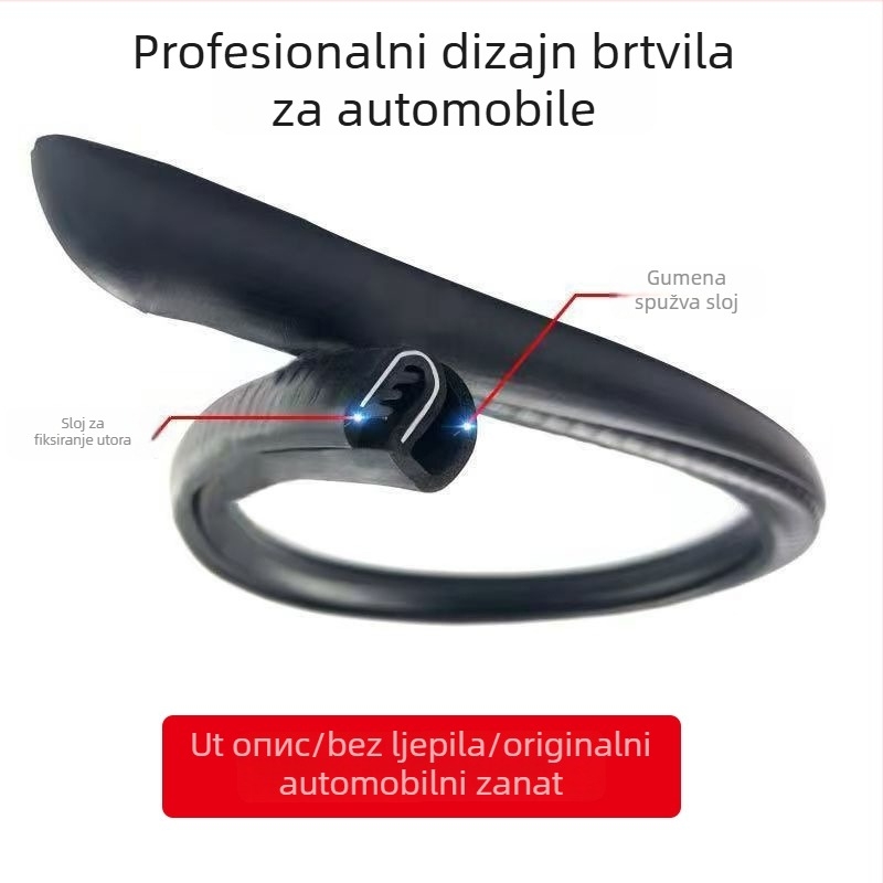 GJ01 Gumeni brtvni trak za Volkswagen – vrata i ploču, debljina 0,2–2 mm, materijal: guma, model: GJ01