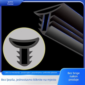 Brtveni trak za središnju konzolu automobila, gumeni materijal, Haokai, model Central control water retaining strip
