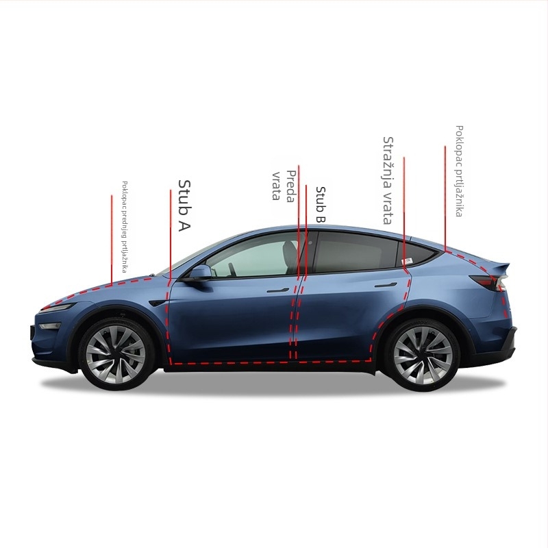 Tesla Model Y/YL automobilski brtvni trak – gumeni brtvni trak, za cijeli automobil, model M10148, kompatibilan s Tesla Y/YL