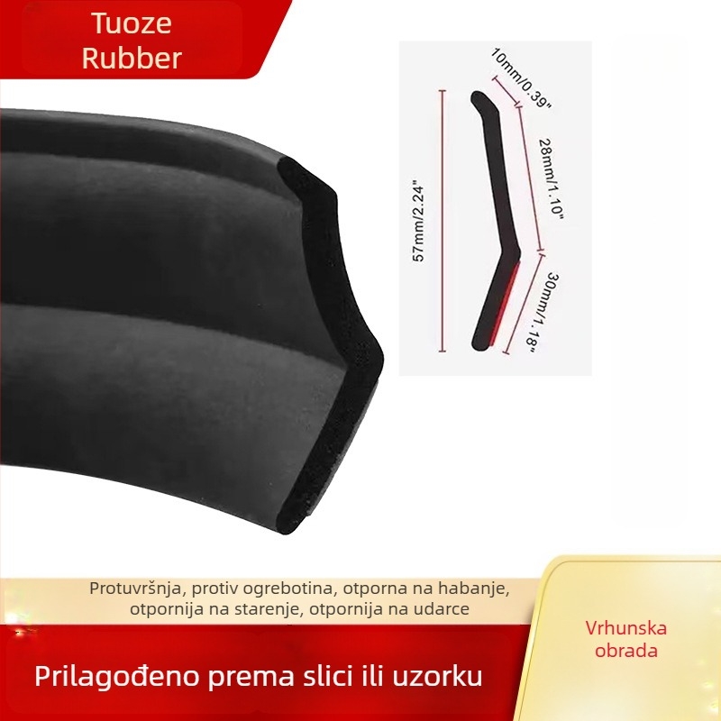 Tuoz automobilni prednji brtveni trak — gumasti brtveni trak, univerzalna kompatibilnost