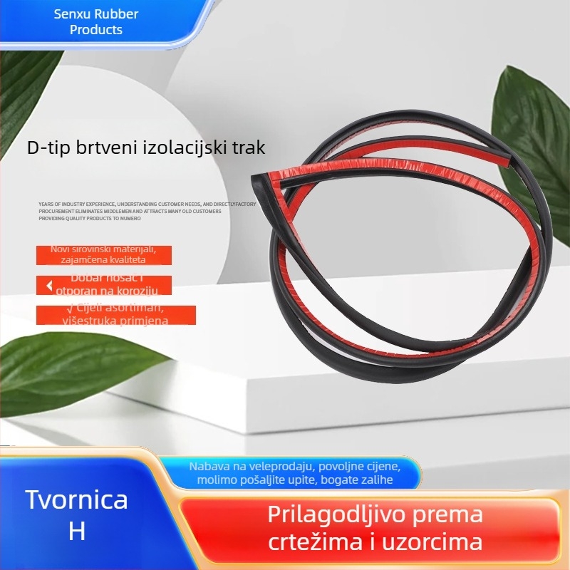Automobilska brtvila za vrata — Senxu, Large D / Small D / P Type / Z Type, 14 mm, Guma