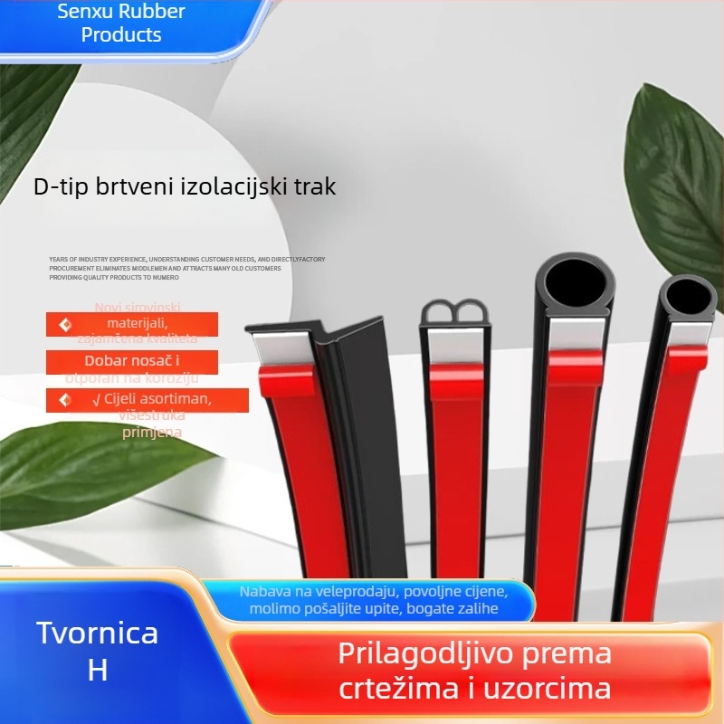 Automobilska brtvila za vrata — Senxu, Large D / Small D / P Type / Z Type, 14 mm, Guma