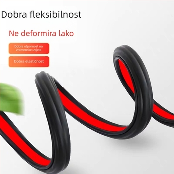 Univerzalno samoljepljivo gumeno brtvilo za auto vrata – trostruko slojeviti dizajn sa šest rupa, za vrata i prozore. Marka: Create Victory. Model: Car door strip