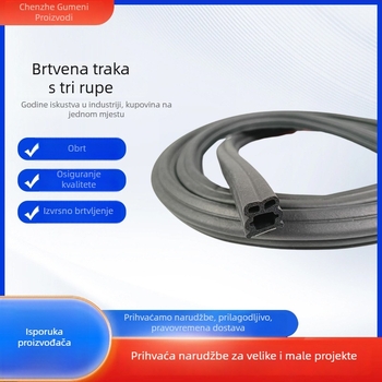 Gumeni brtveni trak za rub vrata automobila s tri otvora, vodootporan i otporan na prašinu, zvučna izolacija za cijeli automobil