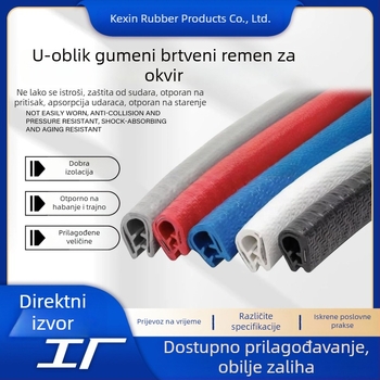 U-oblik okvir automobilske brtve trake, otporan na habanje, protiv ogrebotina, samoljepljiva PVC rubna traka — Kexin rubber products