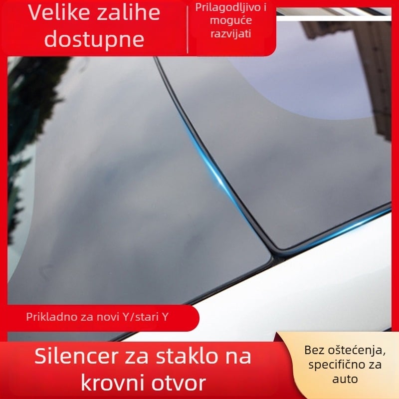 Brtveni poklop za sunčani prozor Tesla Model Y – 5,0 mm guma, brtvljenje, zvučna izolacija unutarnjih vrata, model 004