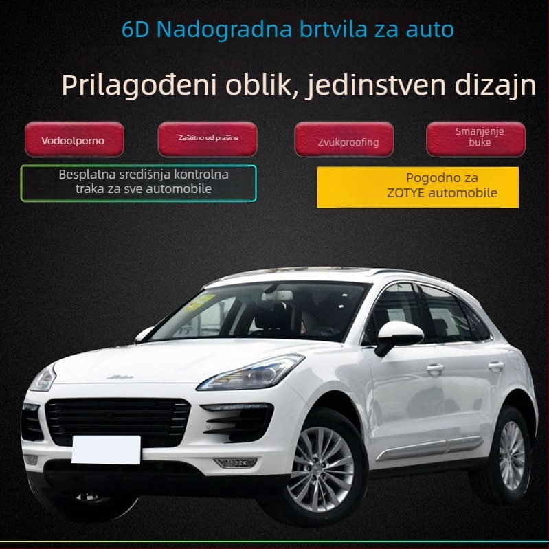 Longshang gumeni brtvni pojas za vrata Zotye SR9 — zvučna izolacija, zaštita od prašine i vodootpornost, kompatibilno s novim i starim modelima