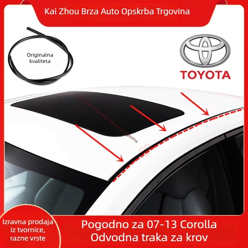 Automobilski brtveni pojas za krov Corolla, gumeni materijal, 2007–2016, mogućnost prilagodbe