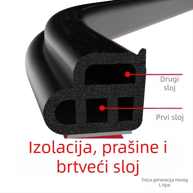 L-oblik gumeni brtveni trak za automobil, Gobang, prilagodljiva obrada, opća kompatibilnost