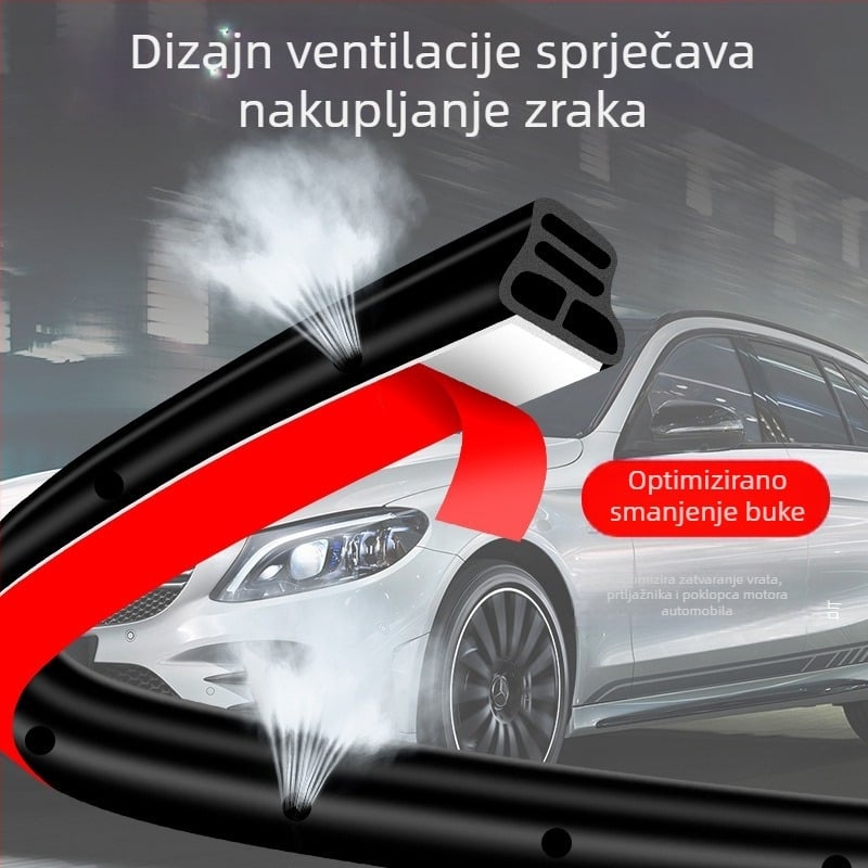 Gumena brtvica za vrata automobila, univerzalni L-tip, trostruka zvučna izolacija, vodootporna i otporna na prašinu