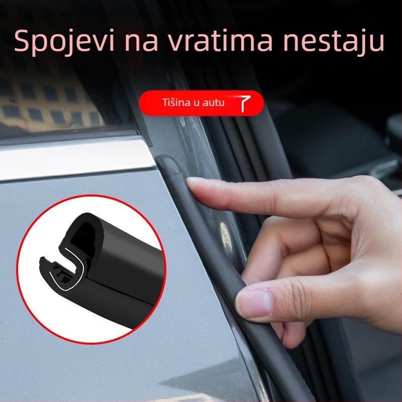 Brtvni trak za B-stup automobila, zvučno izolacijski trak za vrata, univerzalna primjena, zaštita od prašine i smanjenje buke