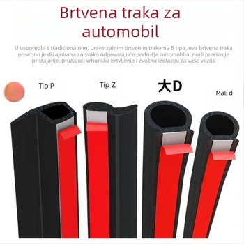 Univerzalna brtvena traka za vrata automobila – zvučna izolacija, zaštita od sudara, prašine i vremenskih uvjeta
