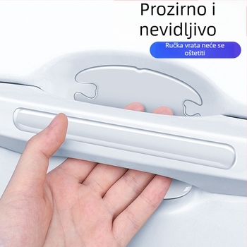 Traka za zaštitu ruba vrata - prozirna, nevidljiva zaštita, protiv ogrebotina, protiv sudara, protuklizno, Model: Transparent door bowl, Prilagodljivo