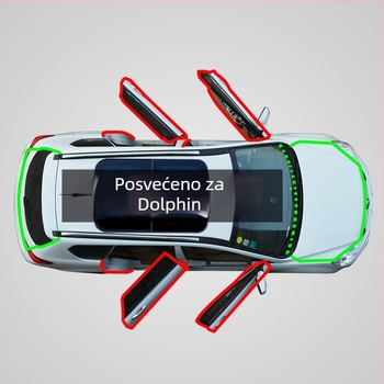 BYD Dolphin Zaptivaški trak za spojeve vrata — zaštita od prašine, otpornost na vjetar i zvučna izolacija, auto retrofit dodatak