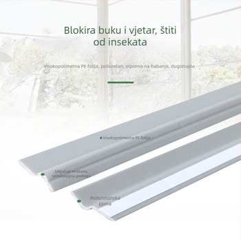 Samoljepljiva brtvna traka za prozore i vrata, brtvljenje za klizne prozore i vrata, zaštita od prašine aluminijske legure i tiho brtvilo