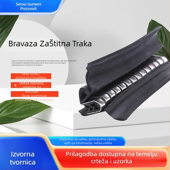 Brtvni trak za B-stup automobila, gumeni brtveni trak, otporan na visoke temperature, nestandardni kompozit, model 12379, debljina 3 mm, univerzalna kompatibilnost
