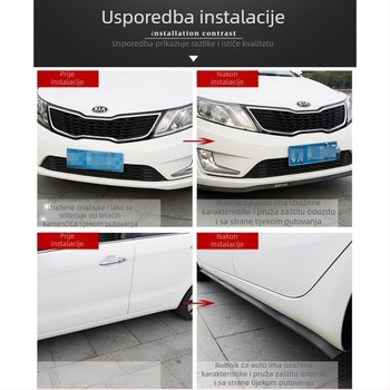 Jiankai gumena brtvna traka za prednji rub auta, L-oblik, samoljepljiva, 8 mm debljina