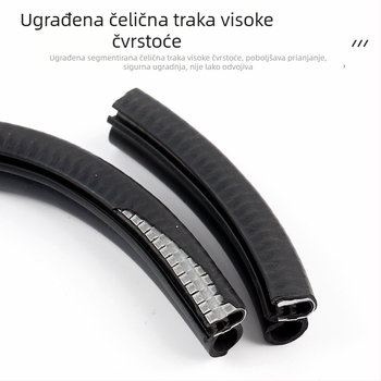 Automobilska brtvila s kompozitnim čeličnim vlaknom i gumom, s čeličnim umetkom, za vrata i prtljak – zaštita od vjetra i udara