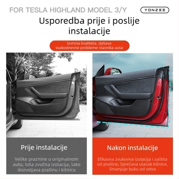 Automobilska brtva – gumeni brtvilo Tesla B-stupu Model Y/3, Tesla specijalno brtvilo, brend Platinum