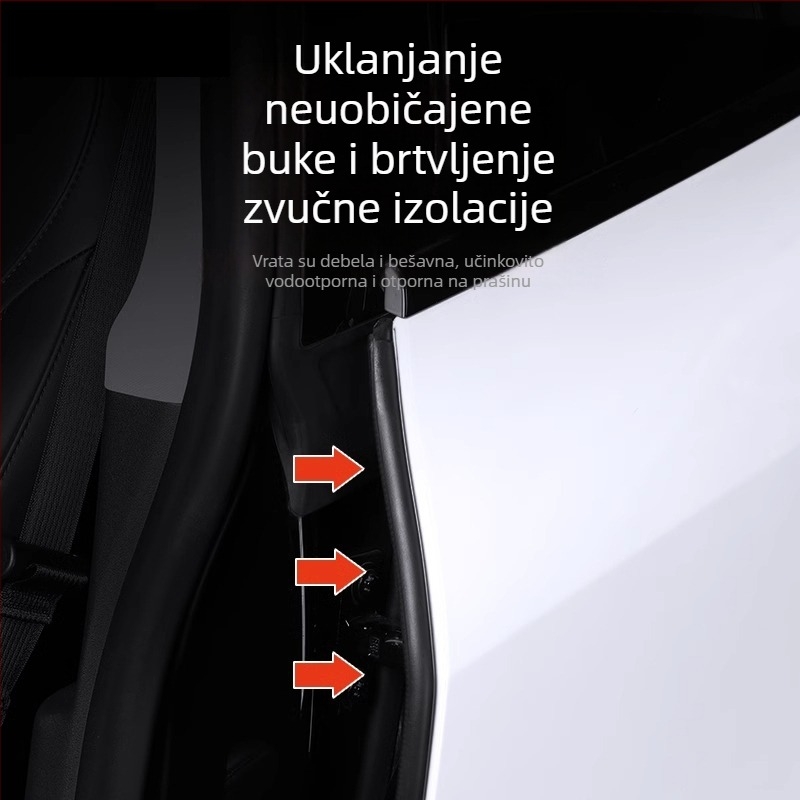 Brtvna traka za B-stupa Tesla Model Y (nova verzija) — gumena brtvna traka, zaštita od prašine, apsorpcija udaraca, zvučna izolacija instrument ploče