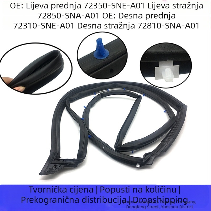 Frisha brtveni pojas za vrata i prozore za Honda Civic FA1