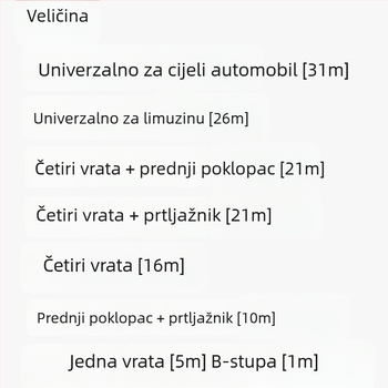 Dvostruki sloj brtvene trake za vrata automobila – samoljepljiva pjena za zvučnu izolaciju, zaštitu od prašine i vodootporan šav vrata (univerzalna kompatibilnost)