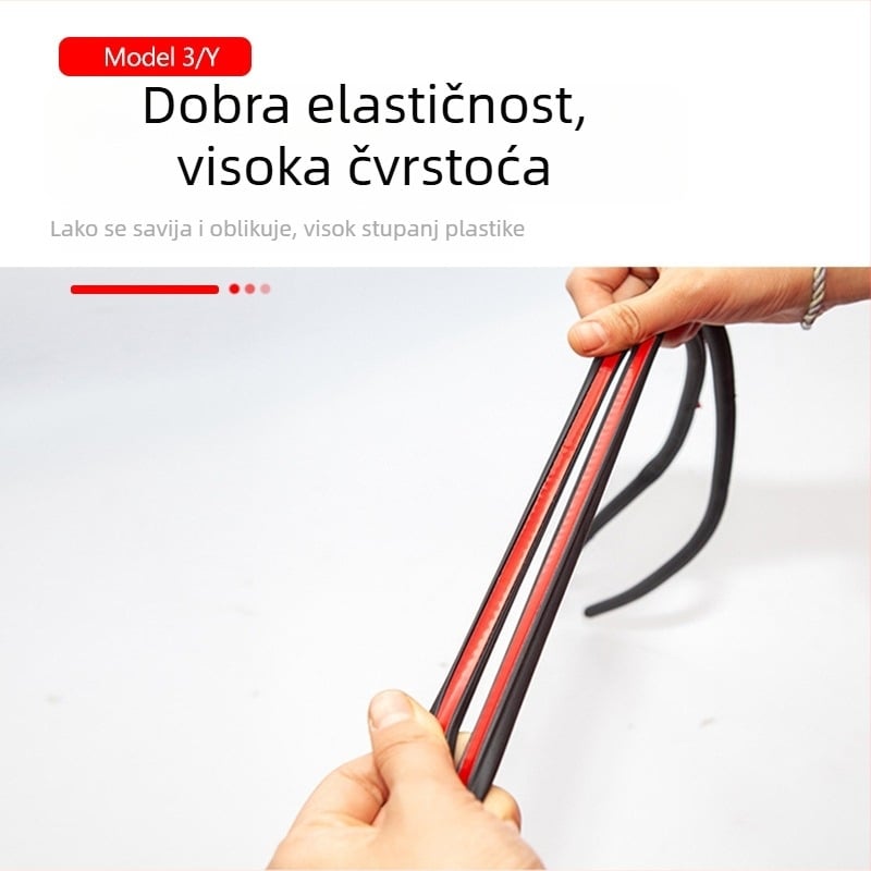 Tesla Model 3/Y trake za brtvljenje vrata i prozora, guma, 5.5 mm, za cijeli automobil – zvučna izolacija i vodootporna brtva