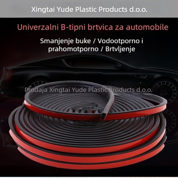 Automobilska brtva traka tipa B s EPDM pjenom – brtva za vrata s otpornosću na vjetar, prašinu, zvuk i sudare