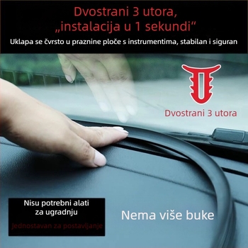 Automobilsko brtvilo za vrata s dvostrukim slojem zvučne izolacije, debelo za cijeli automobil, univerzalno brtvilo za vrata i šavove, prilagodbeni dodatak