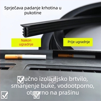 Automobilsko brtvilo za vrata s dvostrukim slojem zvučne izolacije, debelo za cijeli automobil, univerzalno brtvilo za vrata i šavove, prilagodbeni dodatak