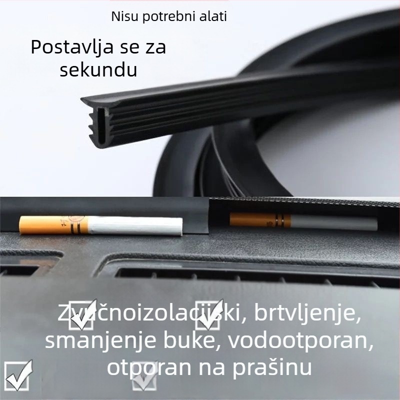 Automobilsko brtvilo za vrata s dvostrukim slojem zvučne izolacije, debelo za cijeli automobil, univerzalno brtvilo za vrata i šavove, prilagodbeni dodatak