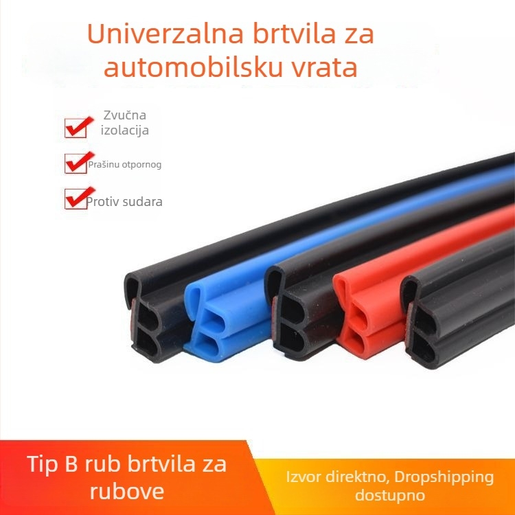 L-oblik brtvilo za vrata automobila, zaštita od udara i zvučna izolacija za haubu i prtljak