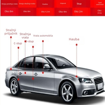 Automobilska brtvila, B-tip za vrata, univerzalna za sve modele automobila, brtva prtljažnika, otporna na prašinu i vodu, gumeni profil