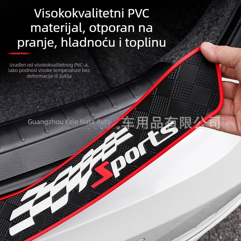 Traka za zaštitu prtljažnika protiv sudara, karirasta tekstura, PVC mekana guma, debelena, model P037