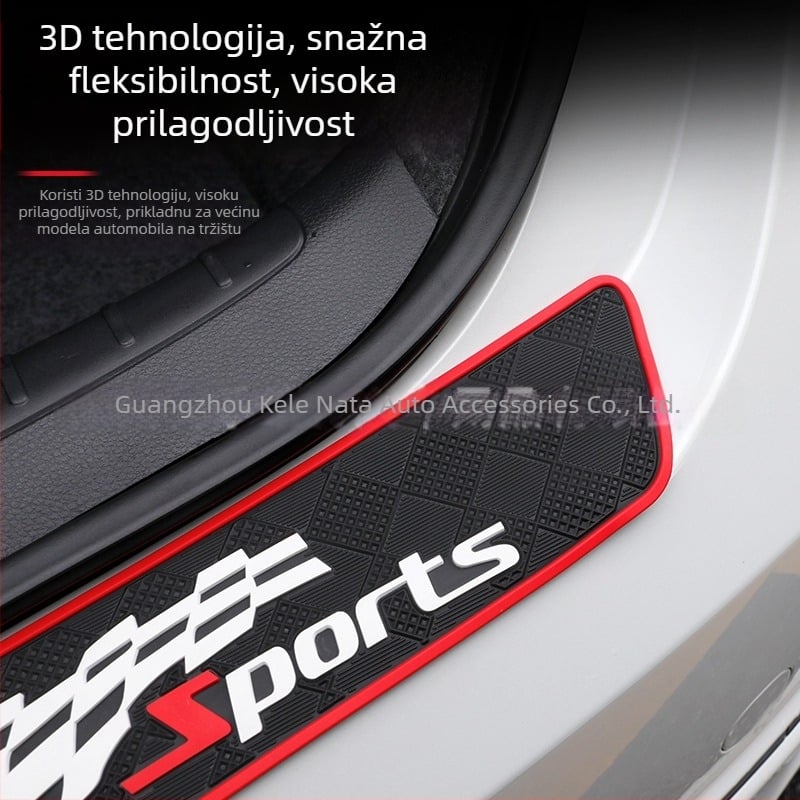 Traka za zaštitu prtljažnika protiv sudara, karirasta tekstura, PVC mekana guma, debelena, model P037