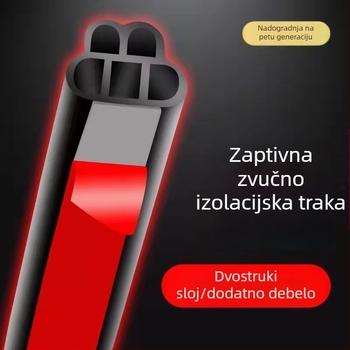 Automobilski brtvilo za vrata tipa B, s pet rupa – zvučna izolacija, zaštita od udara, prašine, gumeni brtveni po cijelim vratima