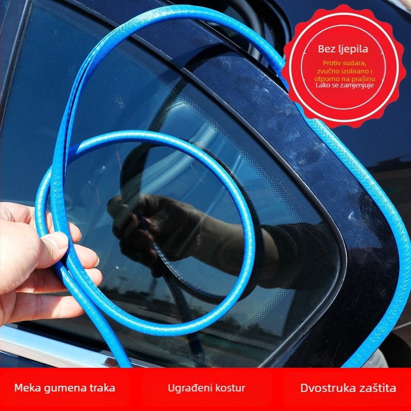 Traka za zaštitu vrata automobila od sudara, bez ljepila, univerzalna brtvna traka za okvir vrata, zvučna izolacija i zaštita od prašine