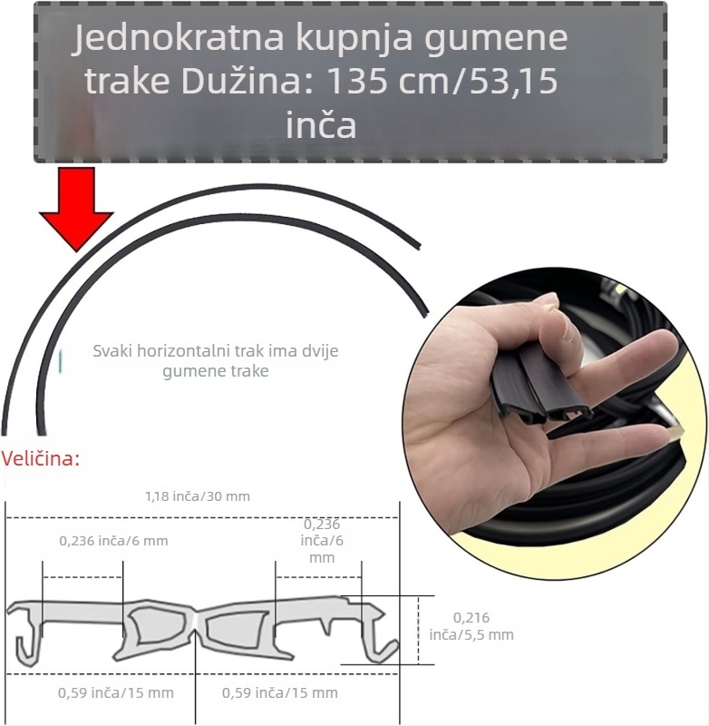 Zaptivna traka za krovni nosač prtljage automobila, otporna na habanje, marka Jinqilai