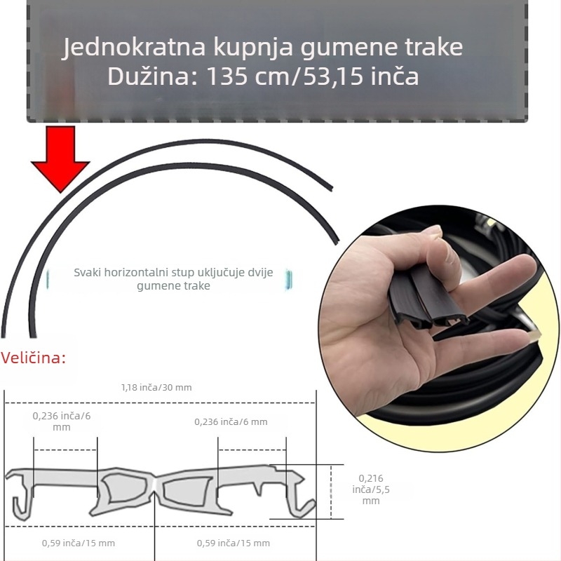 Zaptivna traka za krovni nosač prtljage automobila, otporna na habanje, marka Jinqilai