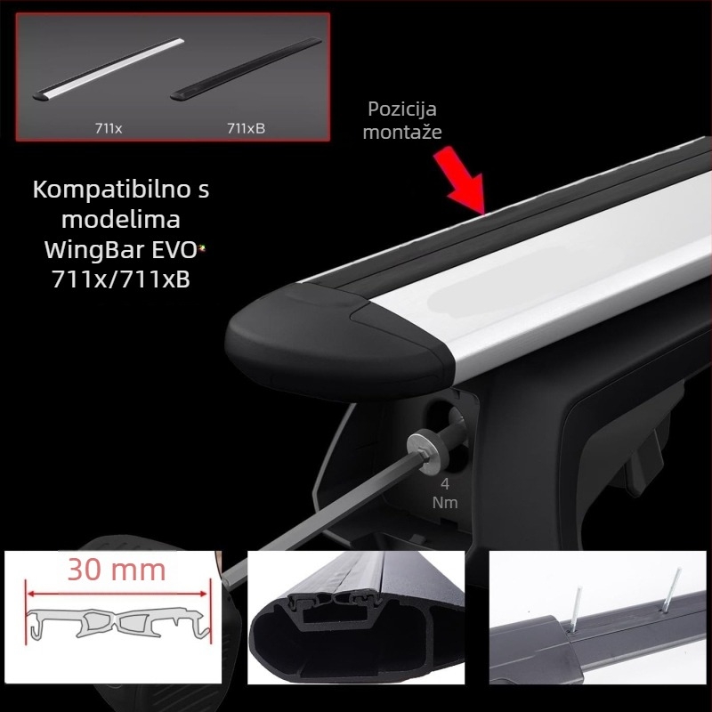 Zaptivna traka za krovni nosač prtljage automobila, otporna na habanje, marka Jinqilai