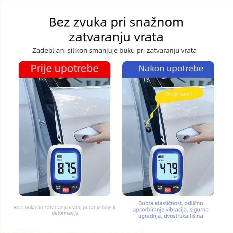 Silikonska ploča za amortizaciju vrata, univerzalna, naljepnica protiv sudara
