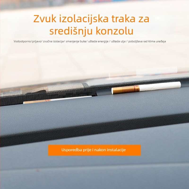 Brtveni trak za automobilsku središnju konzolu, gumeni materijal, prilagodba dostupna