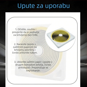 Automobilska brtva s butilnim topljenim ljepilom, model YK 01, pogodno za prednje lampe i vrata, univerzalna kompatibilnost