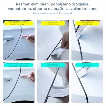 Set brtvila za vrata automobila: velika D i mala D, P- i Z-tip brtvila za okvir vrata, zvučna izolacija, vodootporna brtvila
