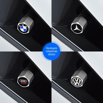 Univerzalni aluminijski kapak ventila za automobilsku gumu s dizajnom protiv deflacije, prilagodljivo kućište ventila