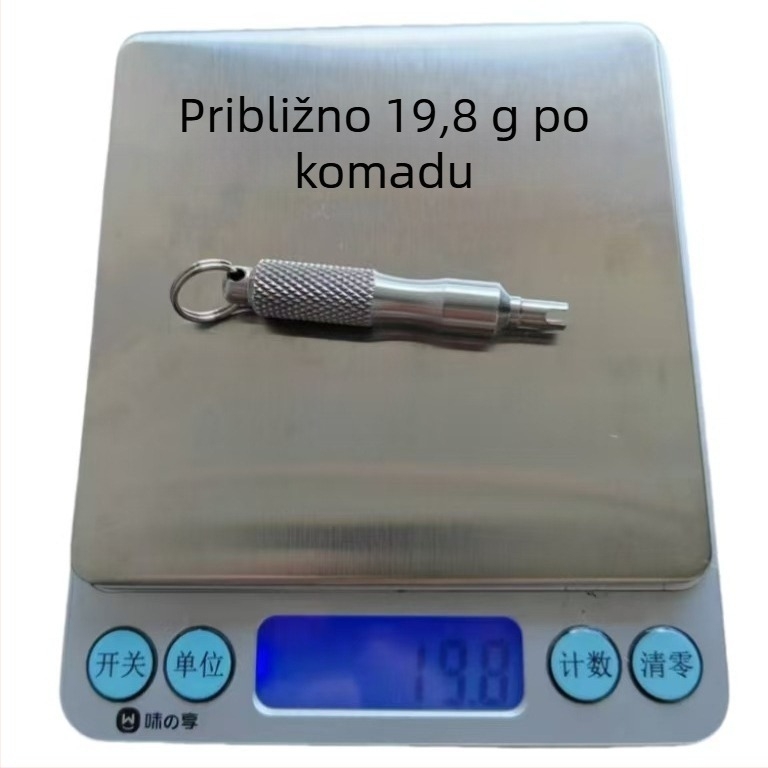 Univerzalni ključ ventila gume, nehrđajući čelik, odvijač za ispuštanje zraka