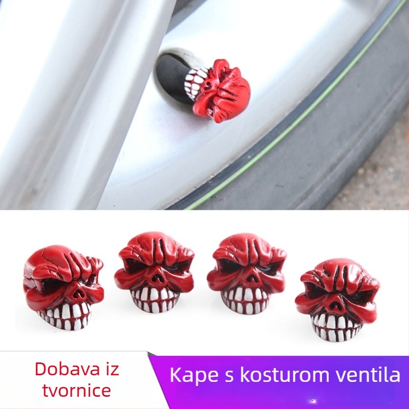Dtouch bakreni ventil za gumu s dizajnom glave duha i duh od smole, navojni spoj, s normalnom unutarnjom dutinom, za motocikle i bicikle