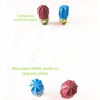 Ventil za gume, bakar, Zhongda Super Cold, navojni tip ugradnje, za Mercedes-Benz i Audi